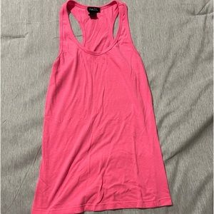 Bright pink tank top!